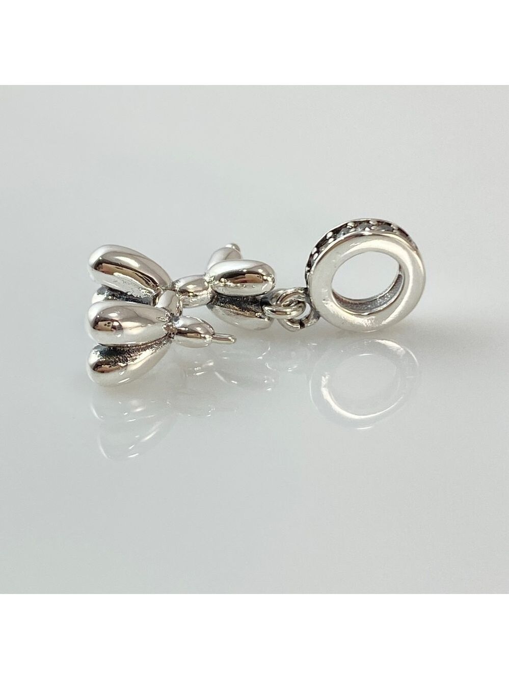Sterling Silver Balloon Dog Dangle Charm - Picture 10 of 12